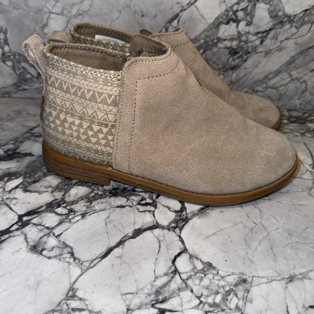 Toms Girls Booties 2Y Tan Neutral - Picture 1 of 7